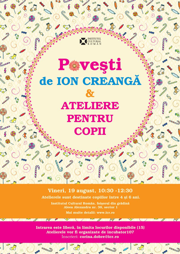 O punguţă cu doi bani, body-painting şi origami pentru copii, la ICR