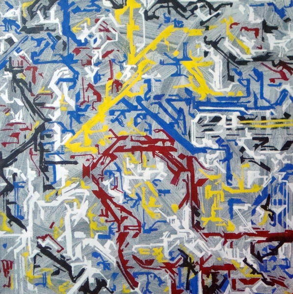 Fara titlu ,50x50 cm ,acril pe panza ,2011