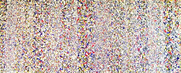 Forever 4,2010,acrilic pe panza,130x50 cm