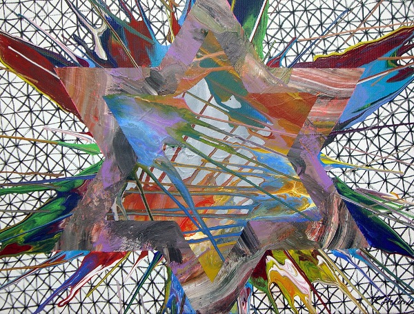 Hyperstar nr1, 2010,acril-panza,40x30 cm