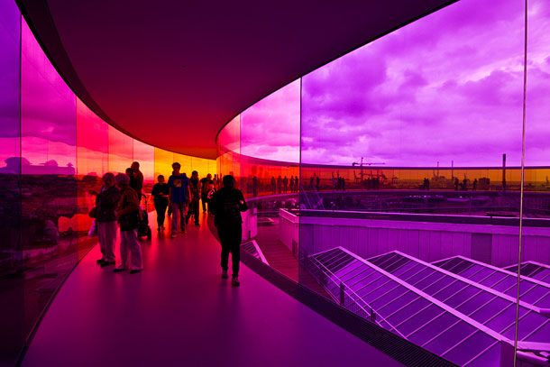 Your Rainbow Panorama: A Giant Colored Rooftop Walkway in Denmark