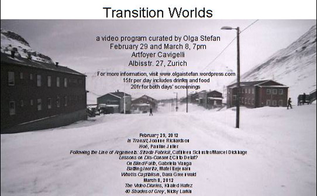 Romanian artists in „Transition Worlds”, video program @ Artfoyer Cavigelli