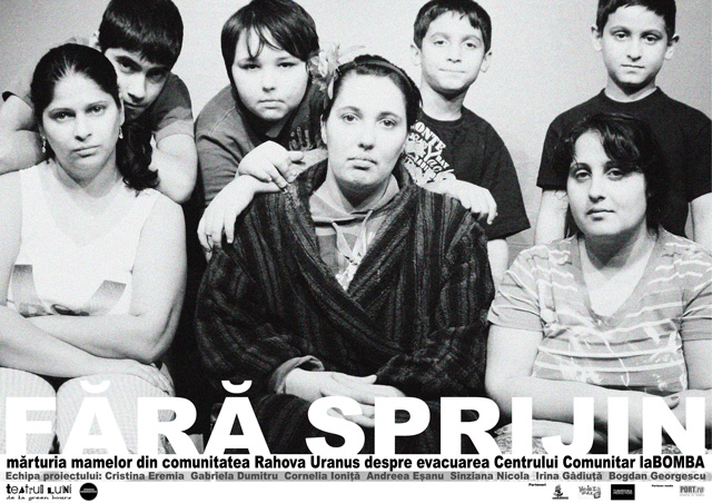 PREMIERA OFICIALĂ: FĂRĂ SPRIJIN – un proiect de educaţie creativă şi artă activă pentru spaţii comunitare şi culturale