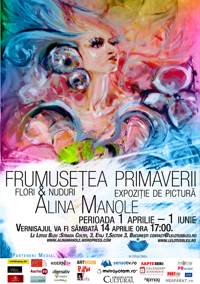 Alina Manole, „Frumuseţea primăverii” @ salonul Le Lotus Bleu, București