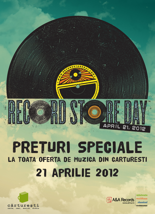 E oficial: A&A Records și Cărturești te invită să sărbătorești Record Store Day.