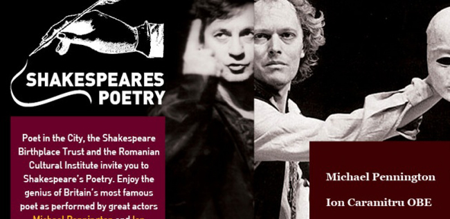 La invitația ICR, Ion Caramitru, directorul general al TNB, va da glas lui Shakespeare la Londra, și lui Eminescu în SUA