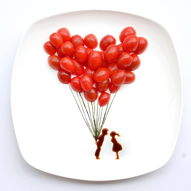 Artist Red Gets Creative With Her Food