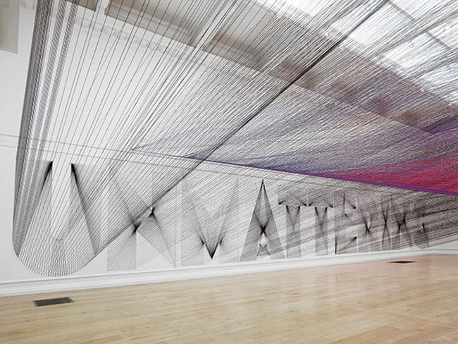 Stunning 48 kilometre thread installation arrives at South London Gallery