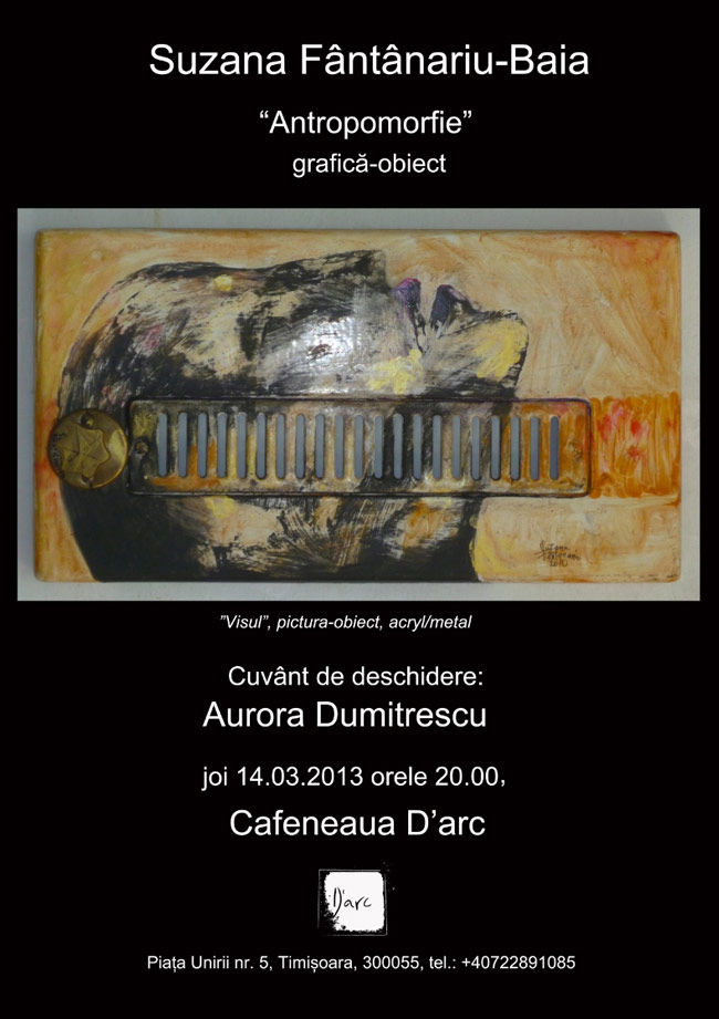 Suzana Fântânariu-Baia expune la D’Arc, Timișoara