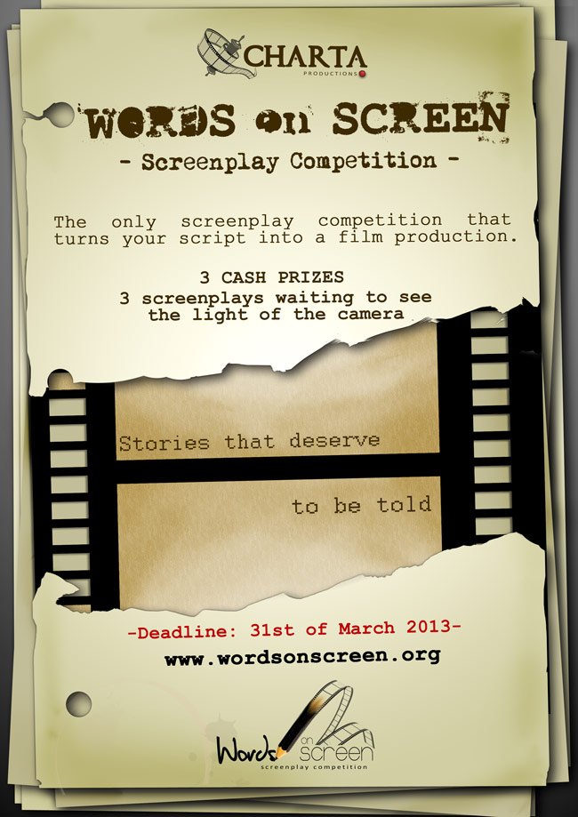 Words on Screen – o competiție internațională destinată tinerilor pasionați de scenaristică!