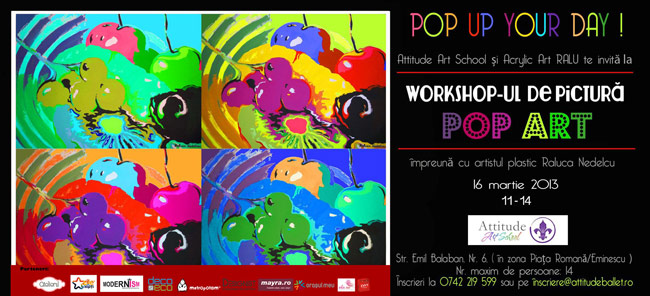 Workshop de pictură Pop Art – Pop up your day!