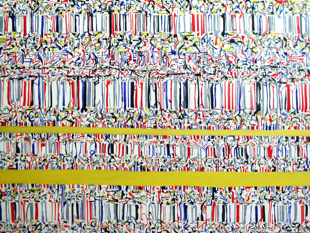Galben,2011,acril-panza,90x65
