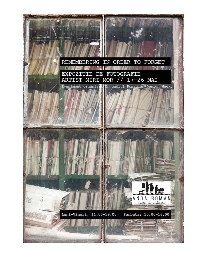 Expoziţie de fotografie Miri Mor – de la MNAC Anexă la design concept store Anda Roman