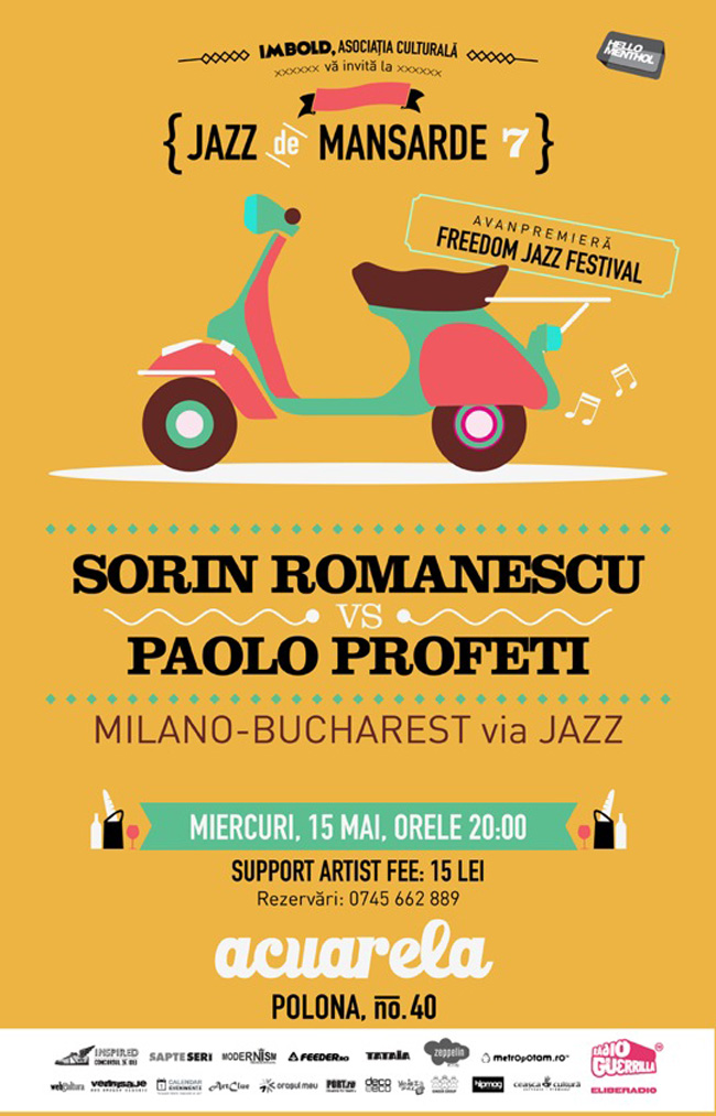 Jazz de Mansarde 7: Milano – Bucharest via JAZZ @ Acuarela, București