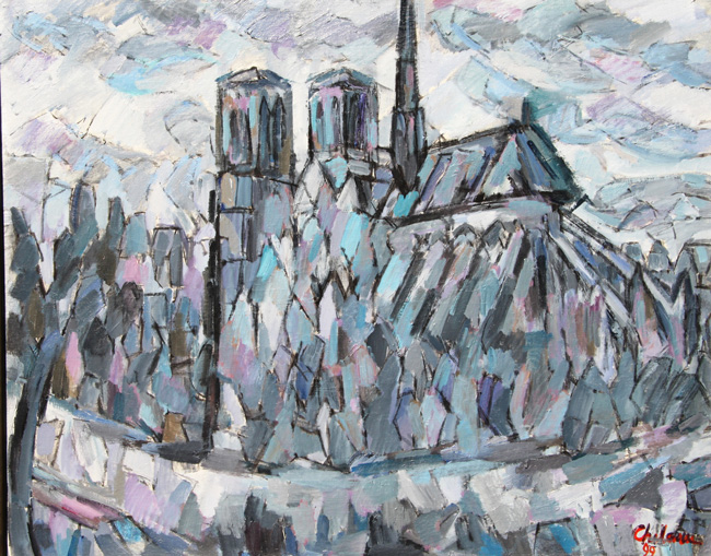 Notre-Dame,ulei-pe-pinza,99x80cm,1999,-colectia-Florin-Enache