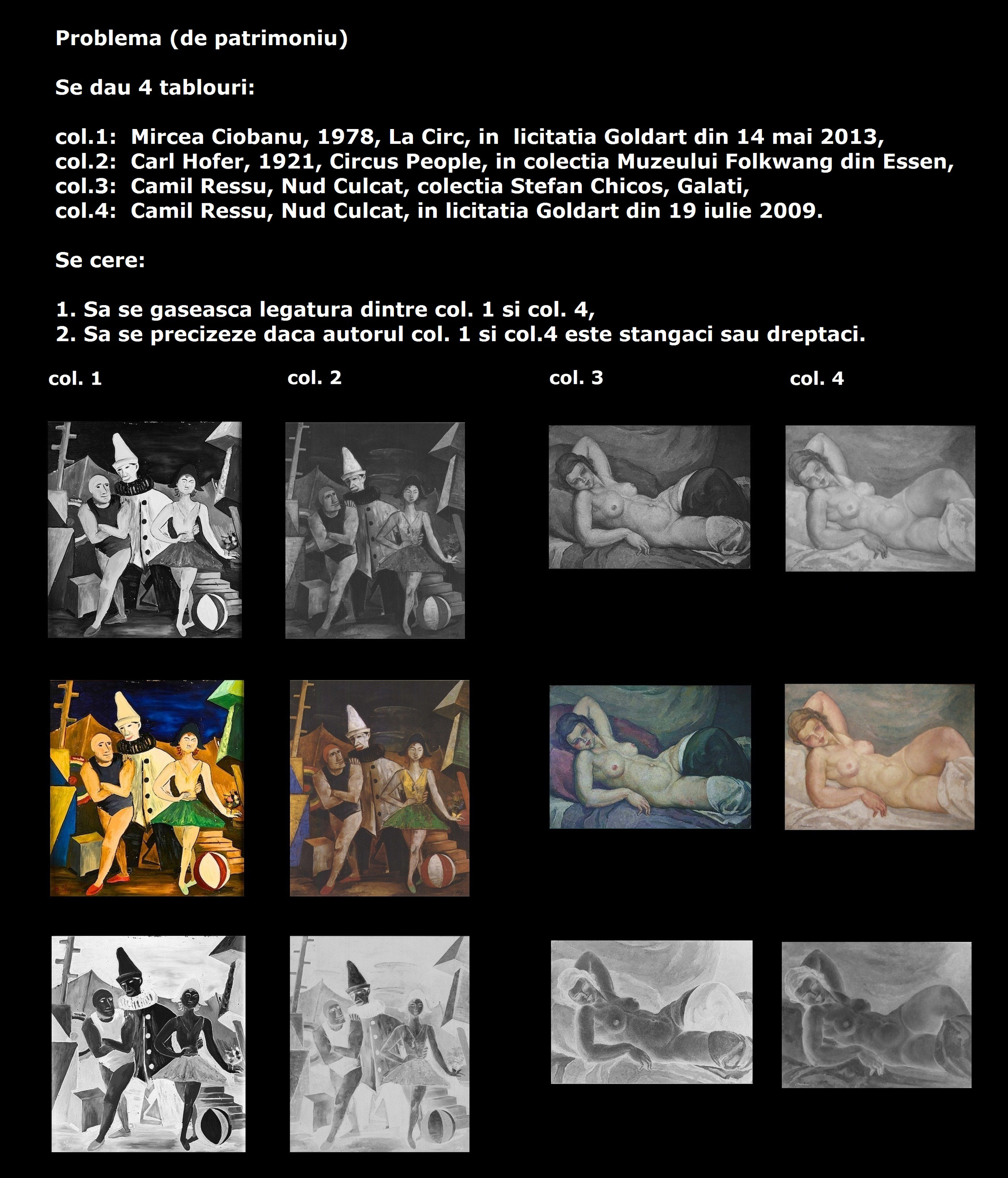 Mircea Ciobanu versus Carl Hofer