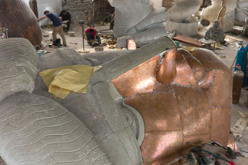 Statue of Liberty reproduced in a life-size installation by Danh Vo