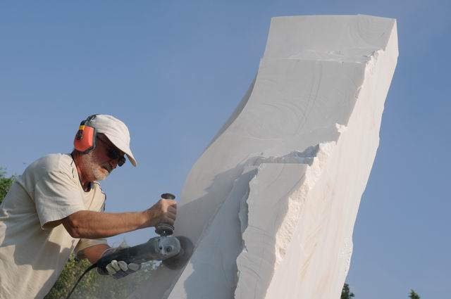 Corneliu Tache – sculptura in marmura – work in progress