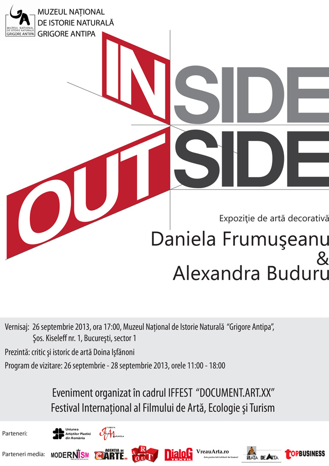 Expoziţie de artă decorativă INSIDE/OUTSIDE @ Muzeul Naţional de Istorie Naturală „Grigore Antipa”