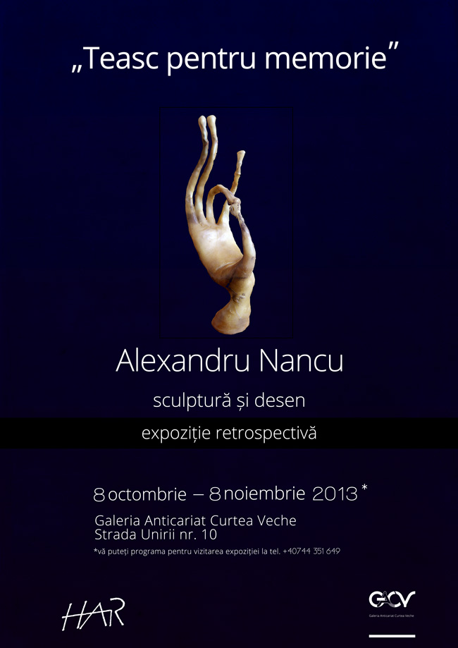 Alexandru Nancu, „Teasc pentru memorie” @ Galeria Anticariat Curtea Veche, București
