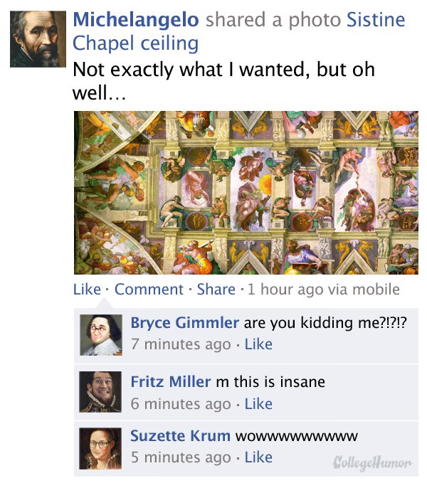 Historical Figures Humblebrag on Facebook