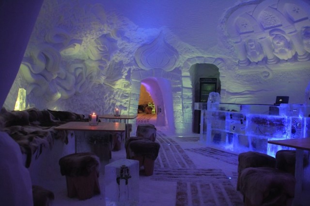 IgluLodge, An Igloo Hotel Decorated with Ice Sculptures in the German Alps