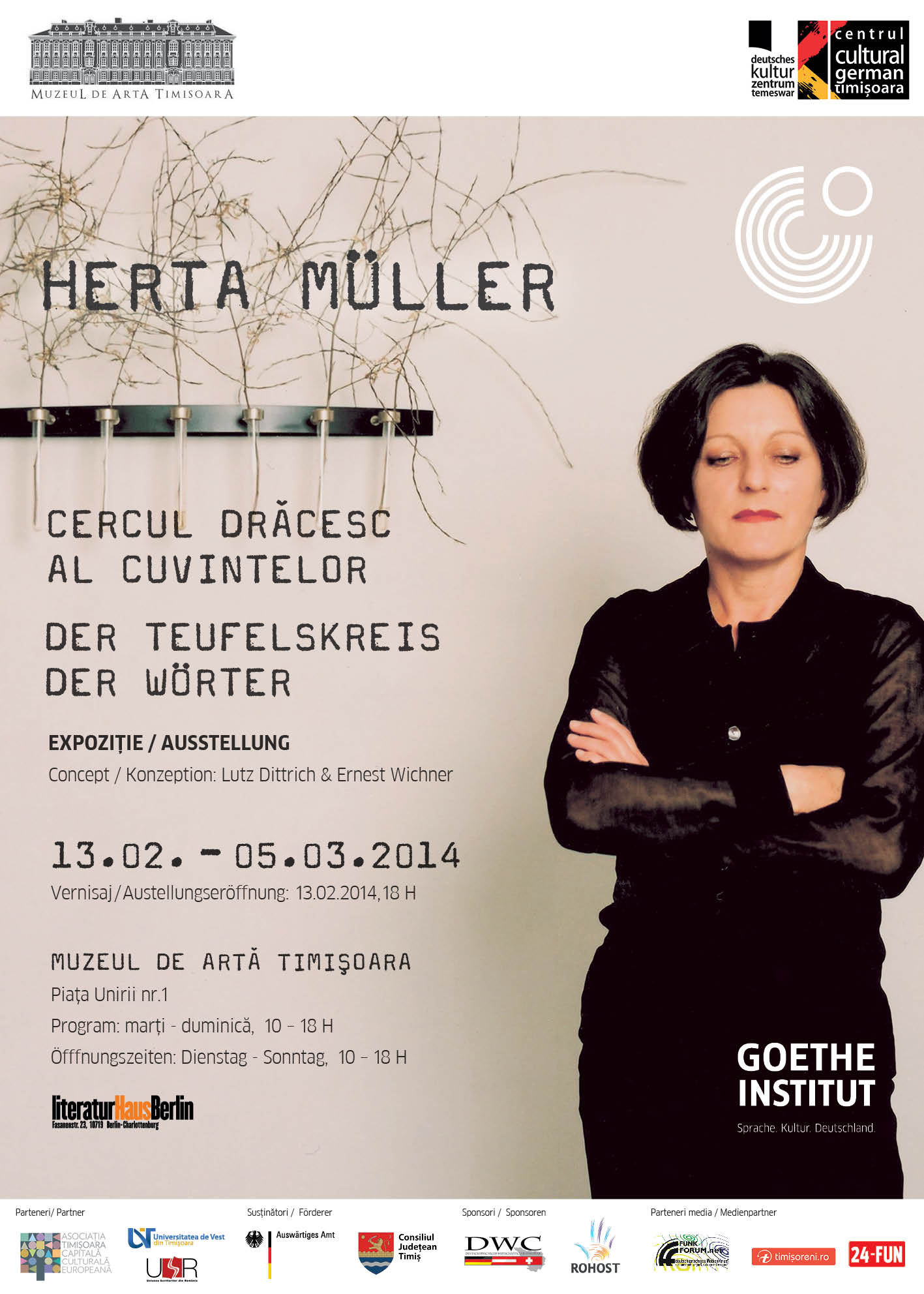 Expoziția „Herta Müller: Cercul drăcesc al cuvintelor” @ Muzeul de Artă Timişoara