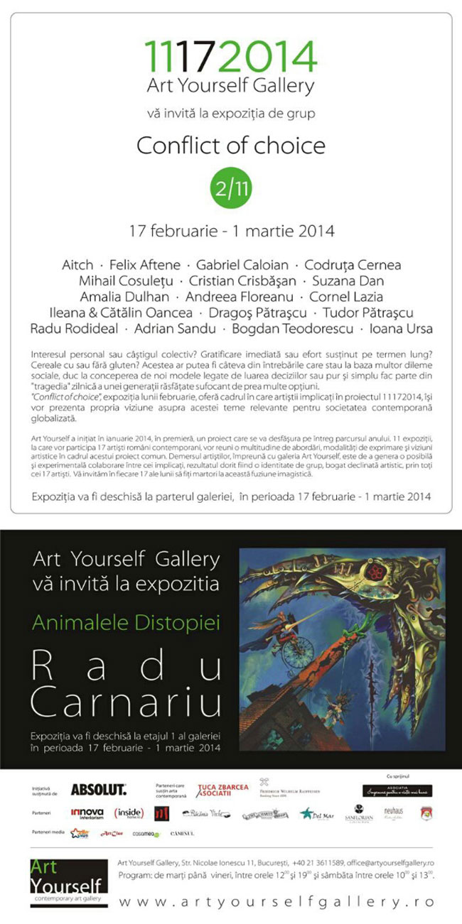 “Conflict of choice” @ Art Yourself Gallery, Bucureşti