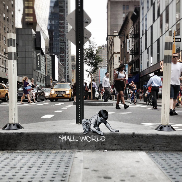 Street Art Installations Featuring Tiny Cutout Figures