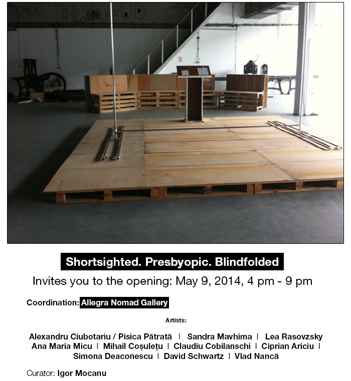Shortsighted. Presbyopic. Blindfolded – group exhibition and performance @ Allegra Nomad Gallery, București