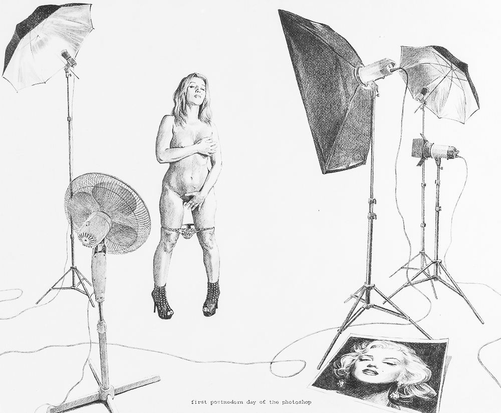 Teodorescu Bogdan First postmodern day of the photoshop creion hartie 50x60