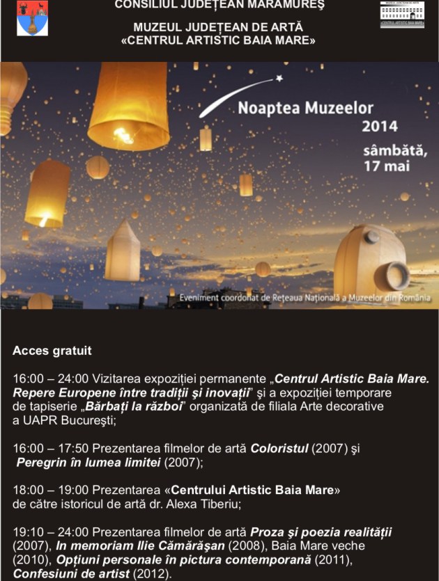 Noaptea muzeelor 2014 @ Muzeul Judeţean de Artă «Centrul Artistic Baia Mare»