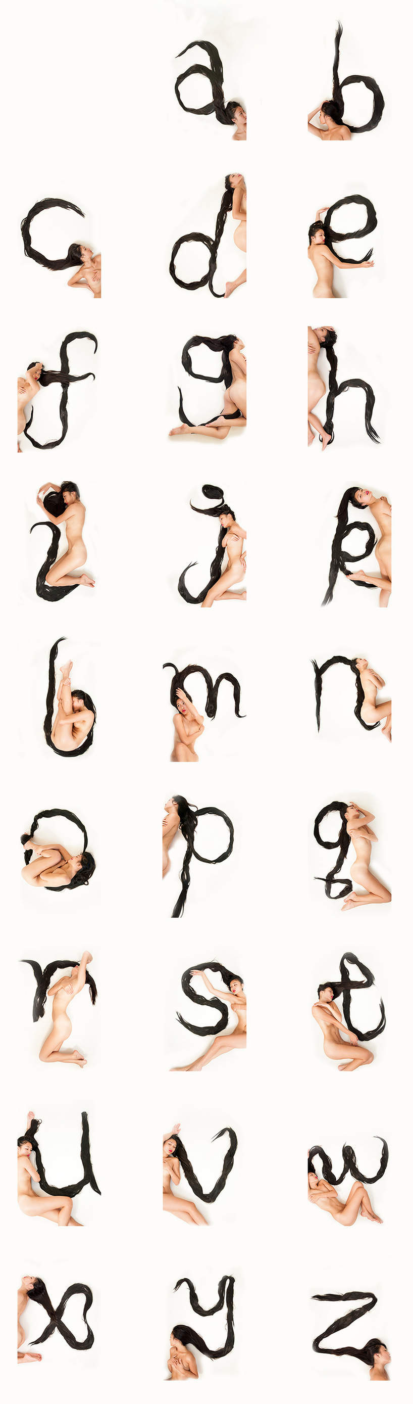 shurong-diao-forms-hair-alphabet-from-her-long-locks-designboom-02