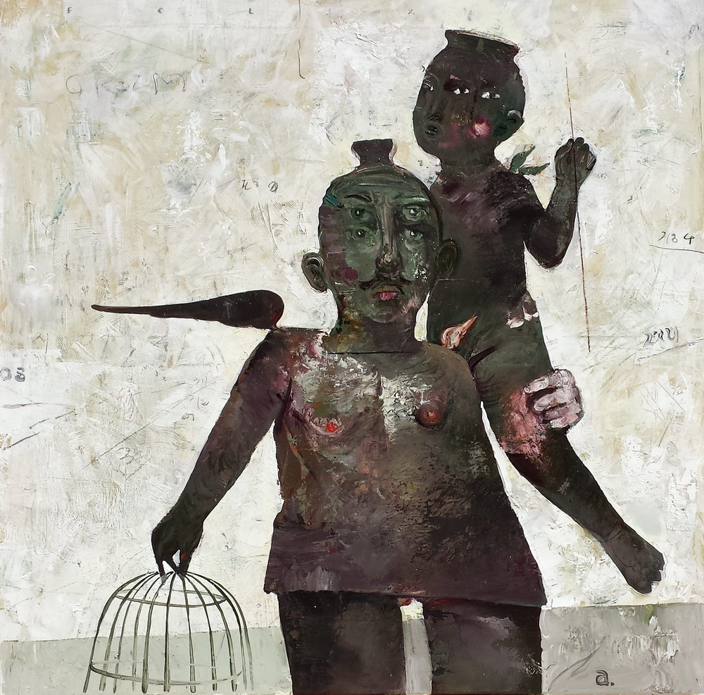 Felix Aftene, Pelerini, nostalgia dawn, 100x100cm,axp,2014