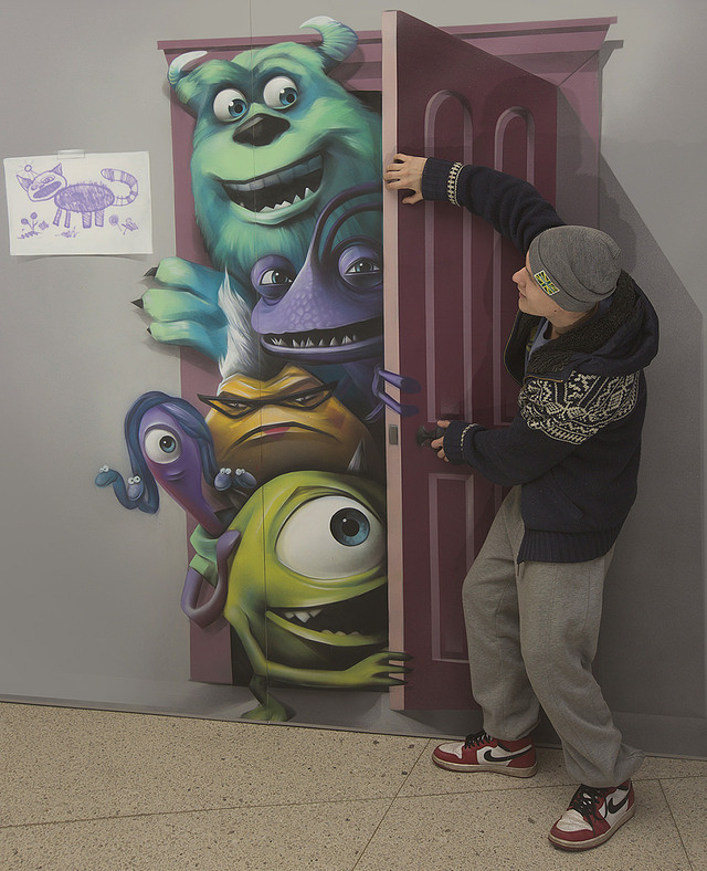 3D Exhibition, A Series of Three-Dimensional Optical Illusion Paintings by Brain Mash