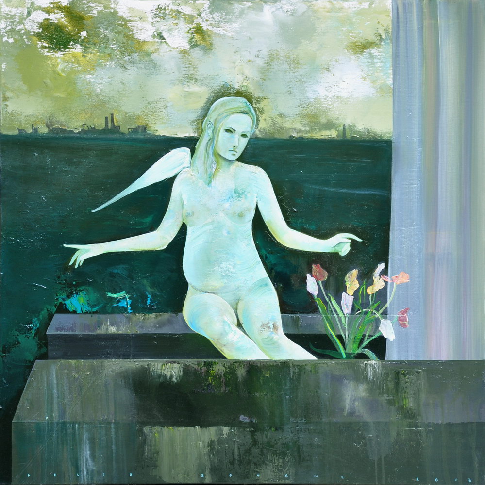 Felix Aftene, vivid light 100x100cm2013ap