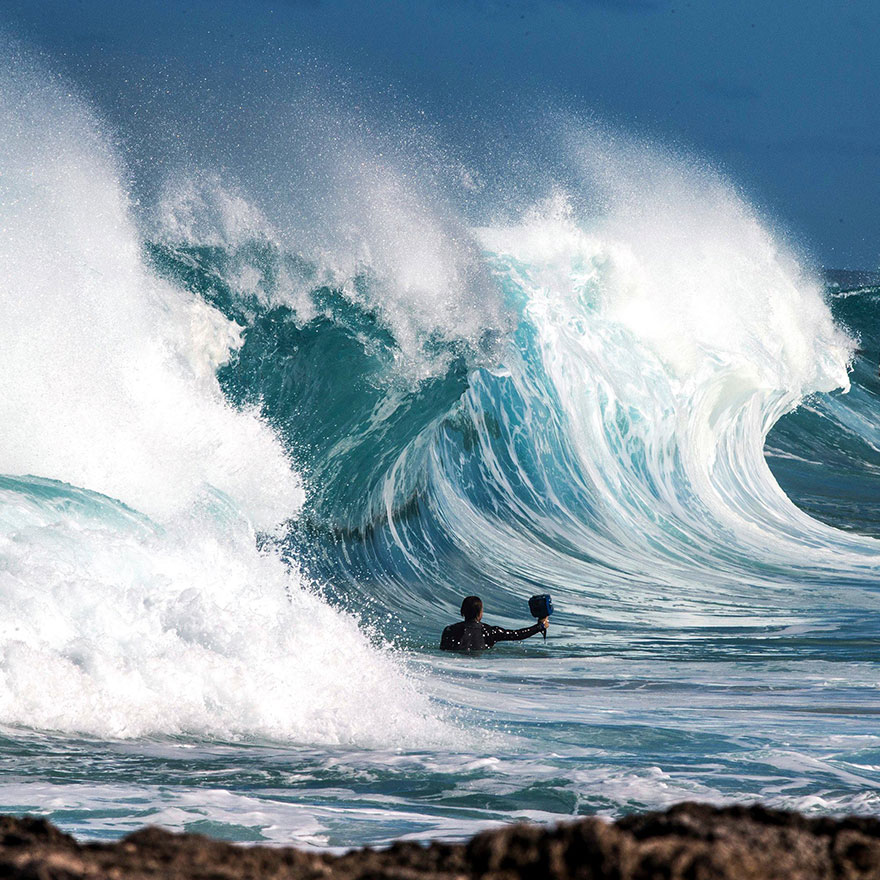 Photographer Dives Into Crashing Waves To Capture Their Raw Power From Within