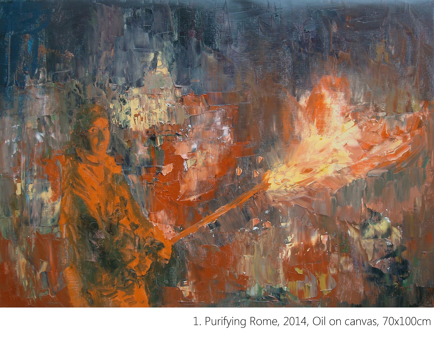 1. Purifying Rome, 2014, Oil on canvas, 70x100cm