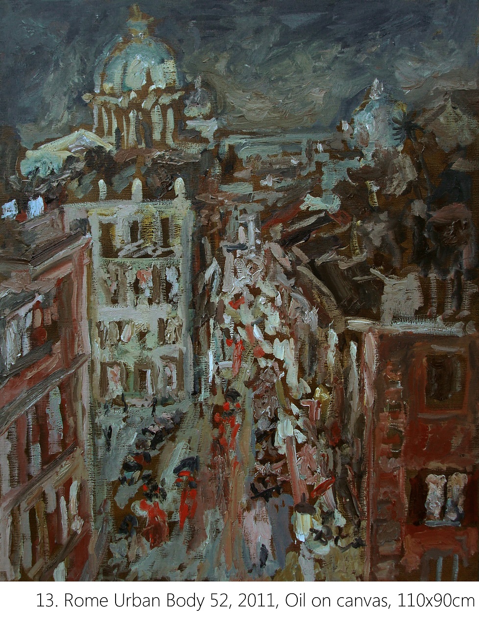 13. Rome Urban Body 52, 2011, Oil on canvas, 110x90cm