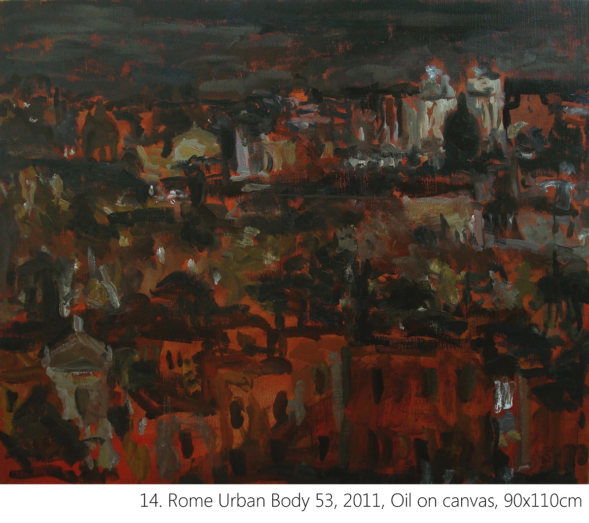 14. Rome Urban Body 53, 2011, Oil on canvas, 90x110cm