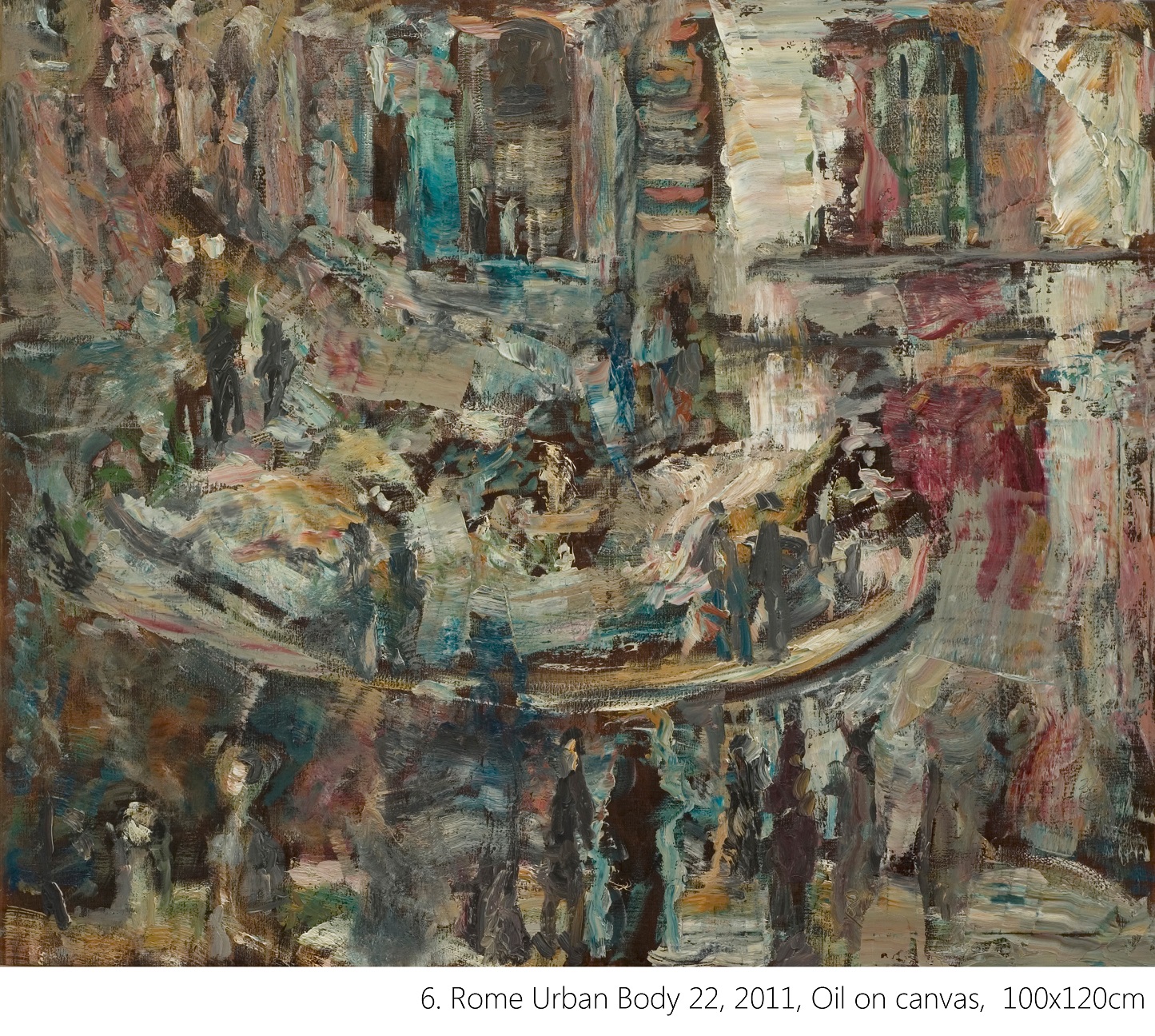 6. Rome Urban Body 22, 2011, Oil on canvas, 100x120cm