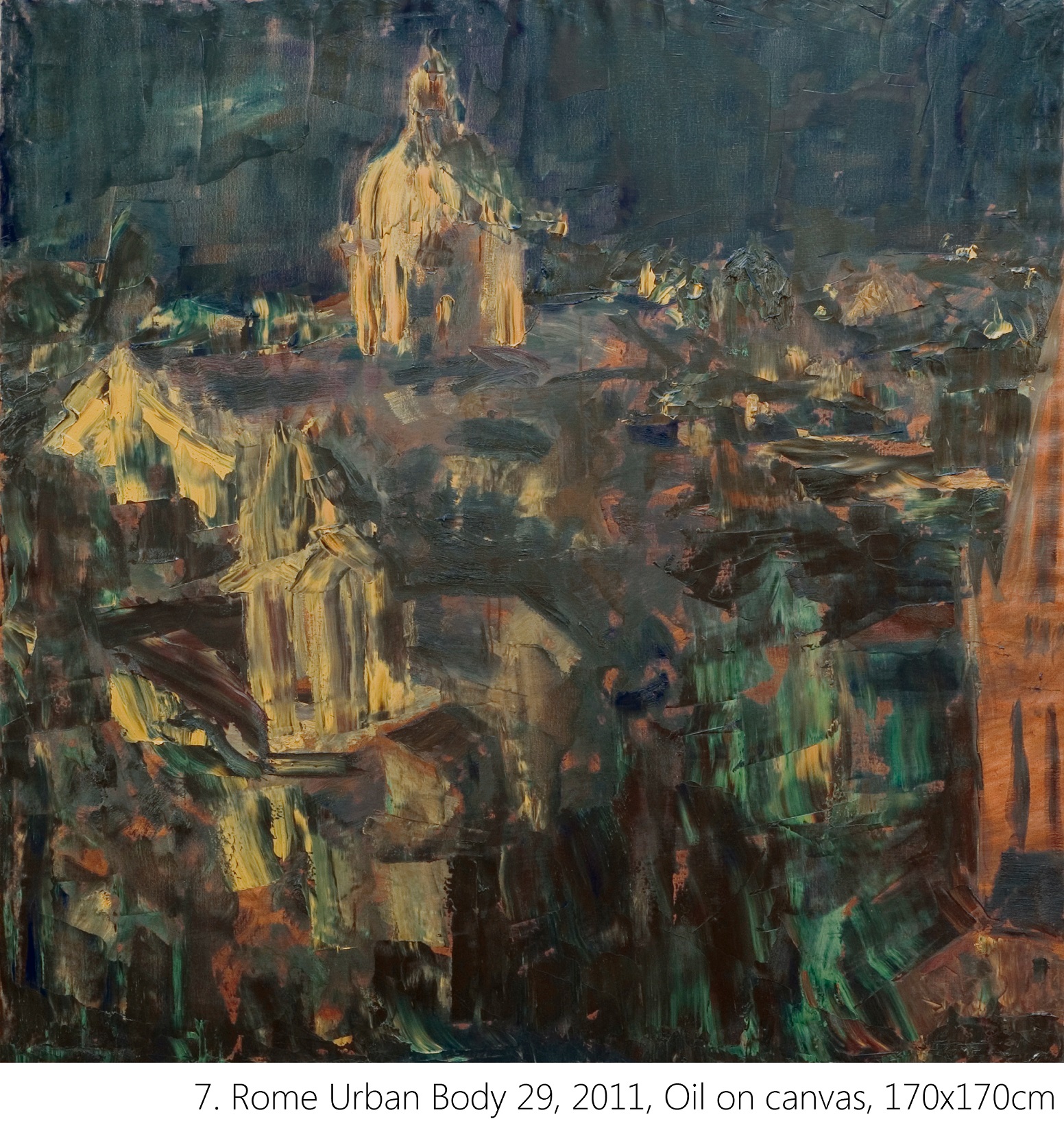 7. Rome Urban Body 29, 2011, Oil on canvas, 170x170cm