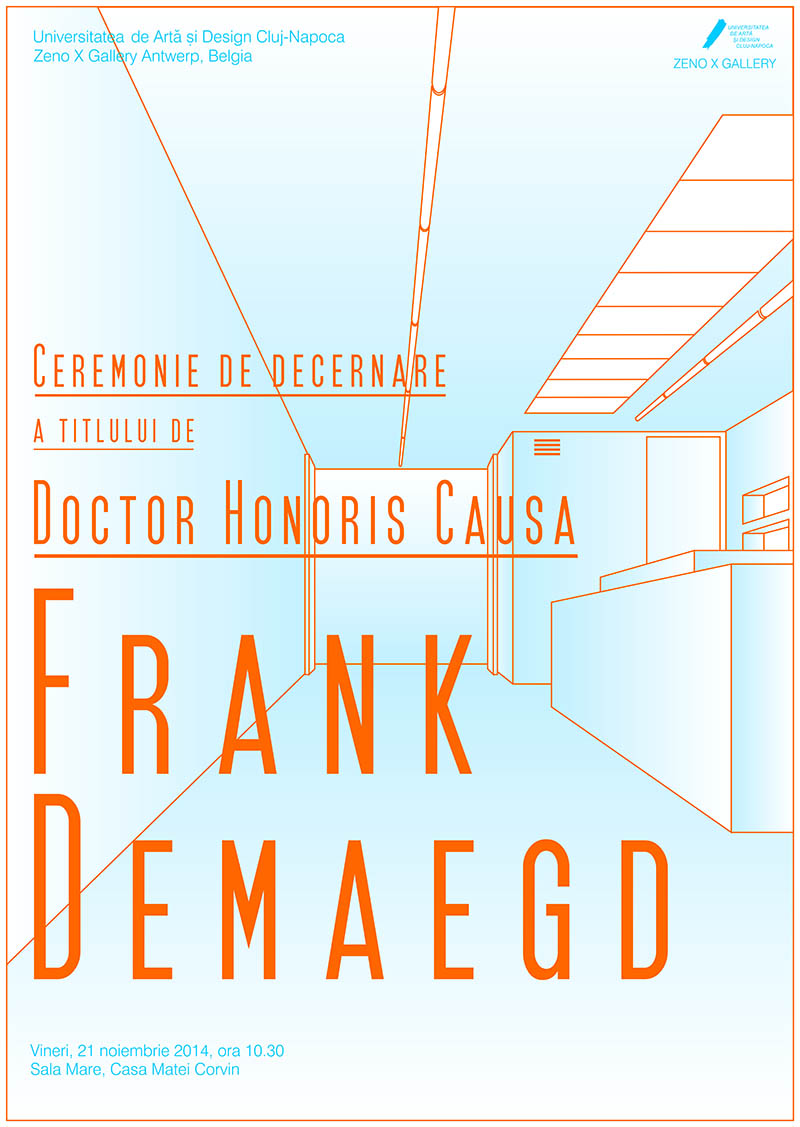 UAD Cluj-Napoca, ceremonie DHC – Frank Demaegd, fondatorul Galeriei Zeno X