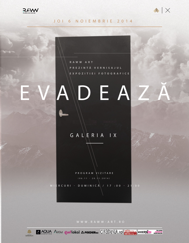 Asociația RAWW prezintă expoziția de fotografie: Cristina Pop – “Evadează”, la Galeria IX, București