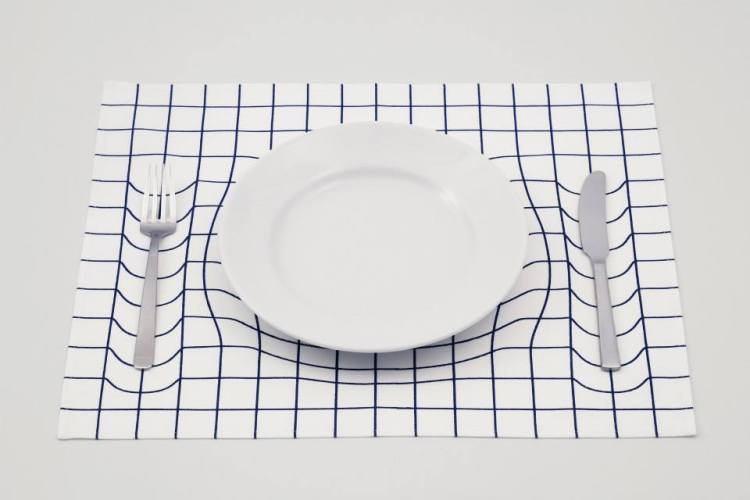 Tableware Appears To Sink Into the Table in Clever 3D Illusion Placemats