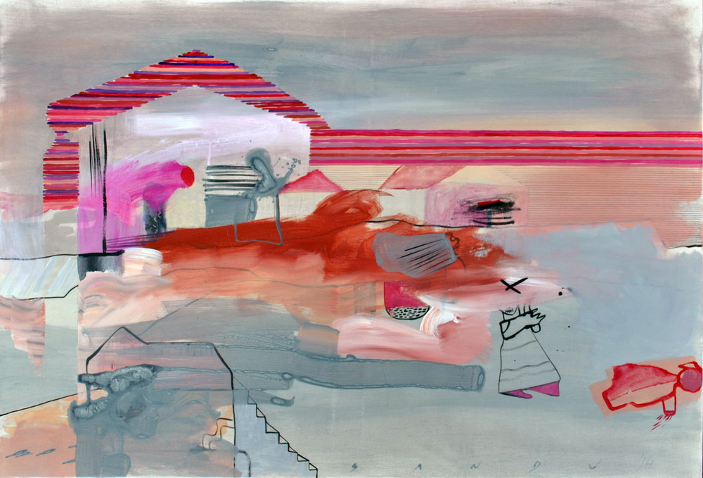 Adrian Sandu, No Title, acrilic on canvas 100x70 cm 2014