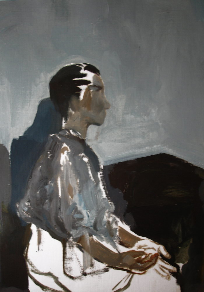 IOANA URSA, Meditatie, ulei pe hartie, 40x30, 2015