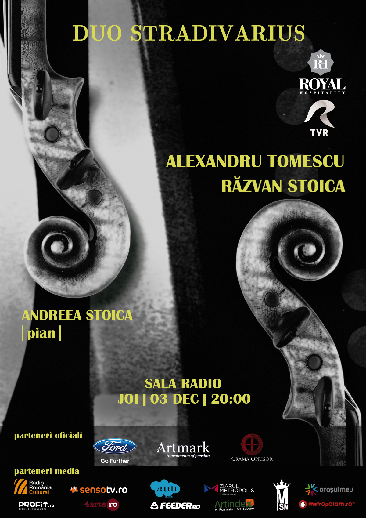 Alexandru Tomescu și Răzvan Stoica – DUO STRADIVARIUS @ Sala Radio