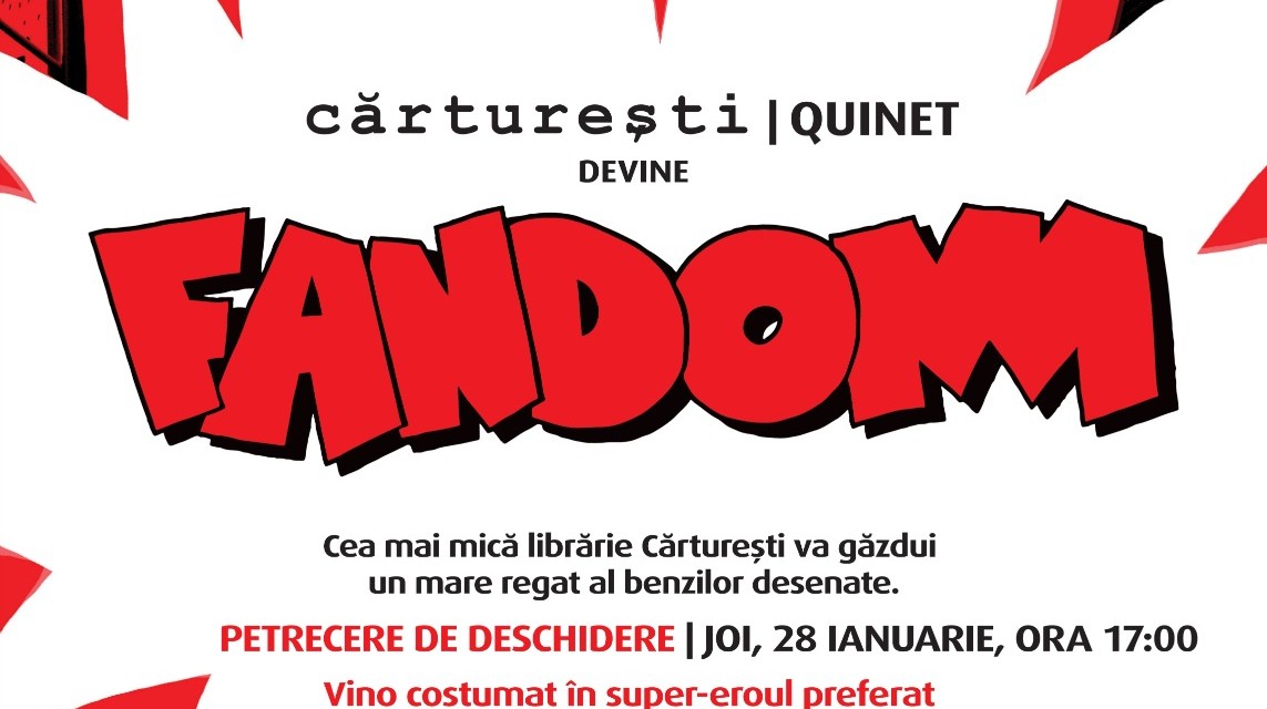 Carturesti Quinet devine Fandom, o librarie dedicată benzilor desenate