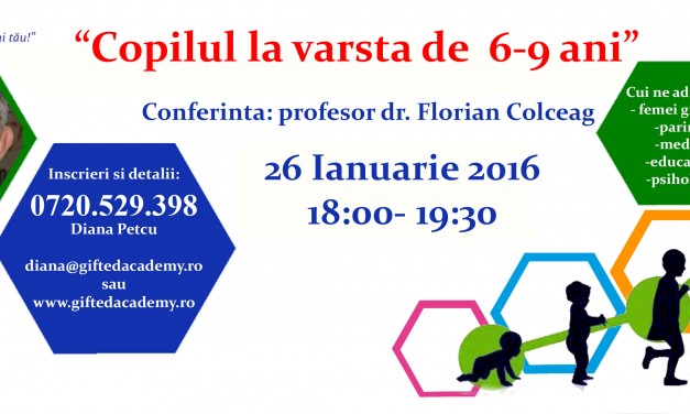 Conferință de parenting marca Kogaion Gifted Academy, dezvoltator de programe gifted education